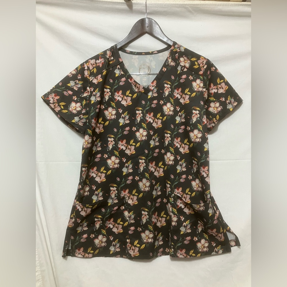 Floral scrubs for healthcare